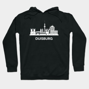 Duisburg Skyline, white Hoodie